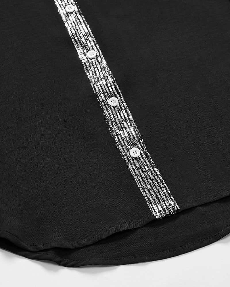 Roiaella | Lässiges Top mit Pailletten-Details