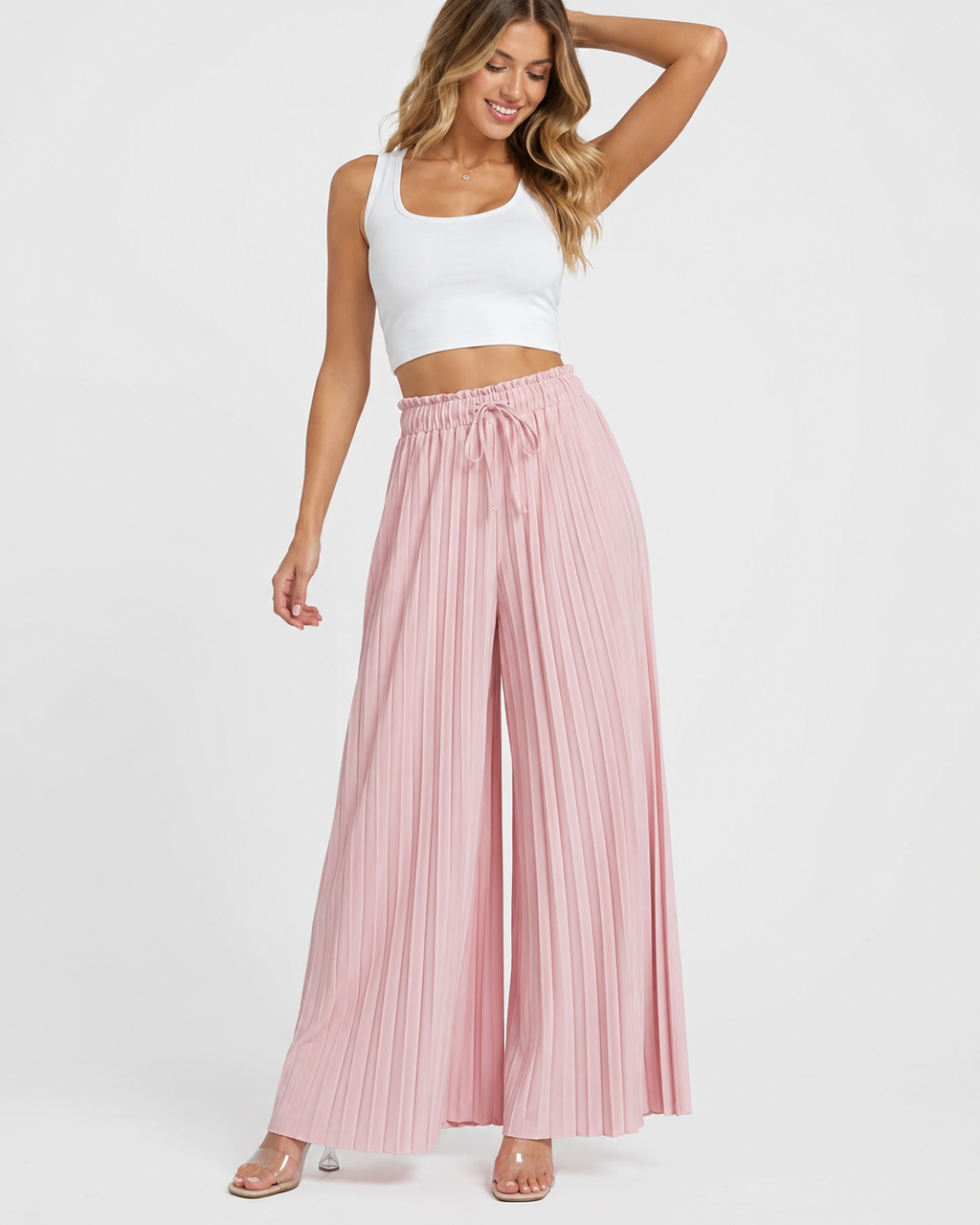 Sommerhose Plissierte Weite Beinhosen