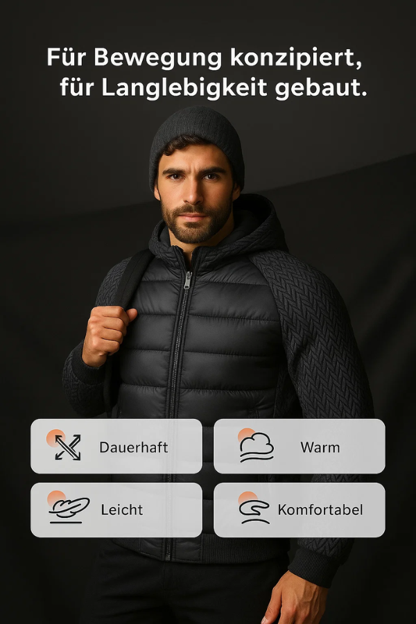 Samorio | Wattierte Herrenjacke mit Kapuze