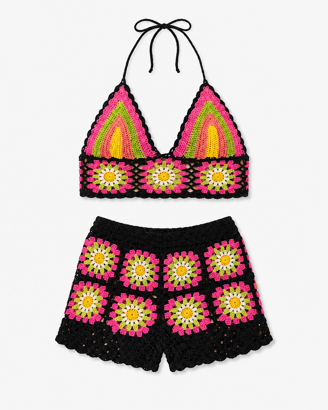 Kaufberg | Strap Halter Sexy Top+Mini Shorts Zwei Teile Sets