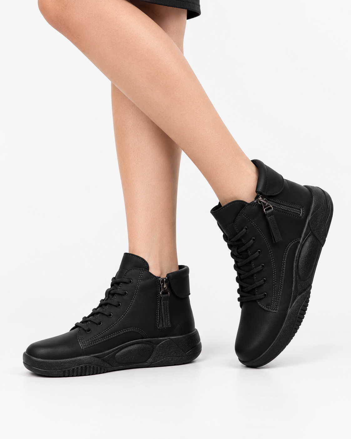 Kelsey | Neue Damen Designer Plateau Schnürstiefeletten