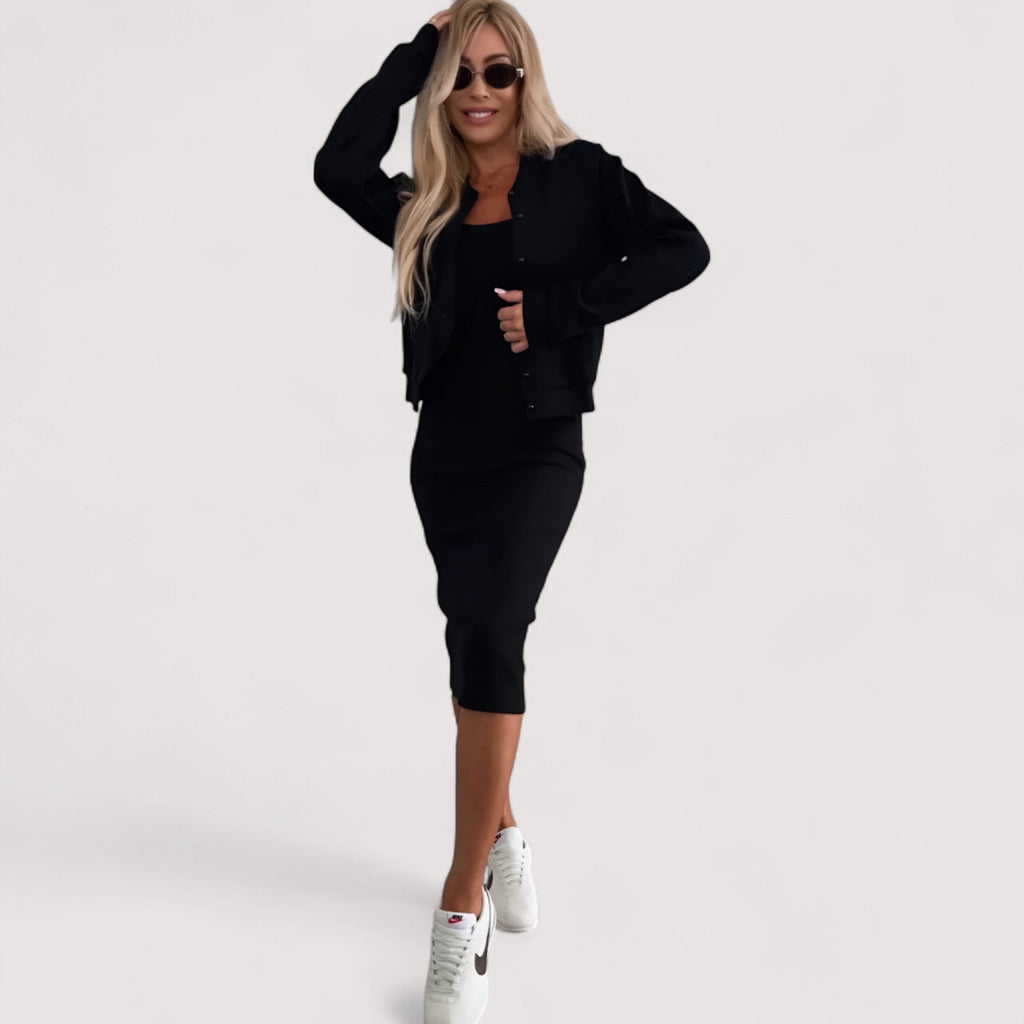 Damen Zweiteiler – Bequemes Midi-Set, Stilvoll & Alltagstauglich
