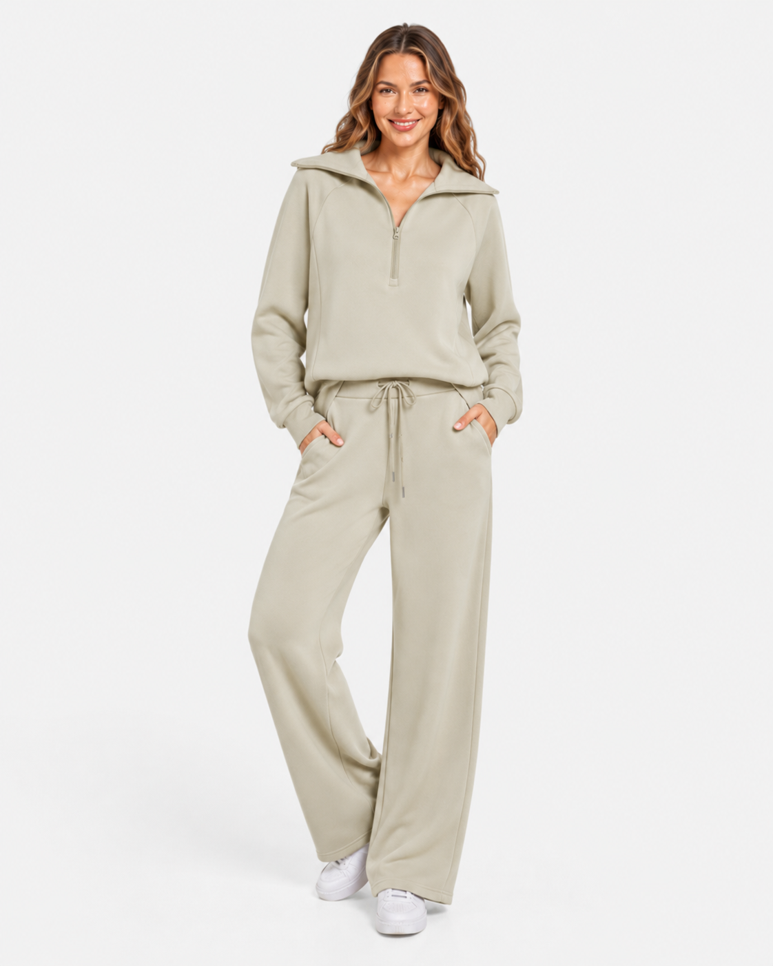 Cassidy | Damen Sweatshirt Weite Hosen Set