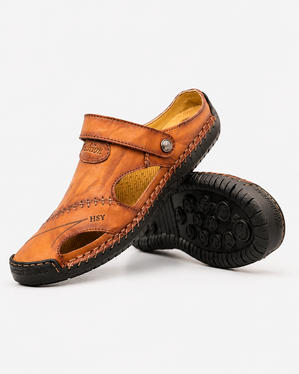 Kaufberg | Echtes Leder Sommer Strand-Slipper