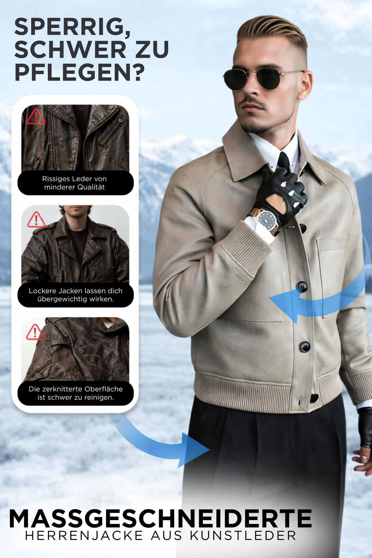 Gabelio | Herrenjacke Aus Kunstleder