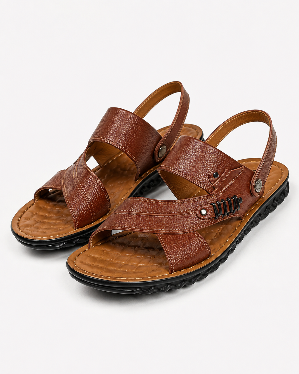 Kaufberg | Herren Strand Sandalen Echtes Leder