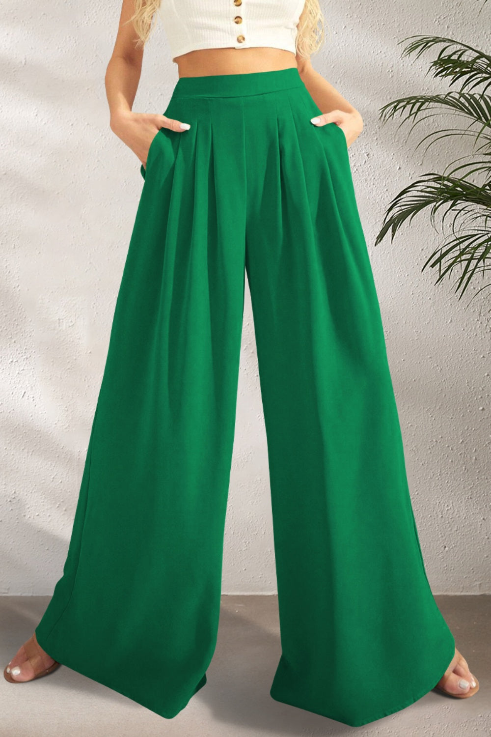 Clnaora | Weite Hose mit Hohem Bund