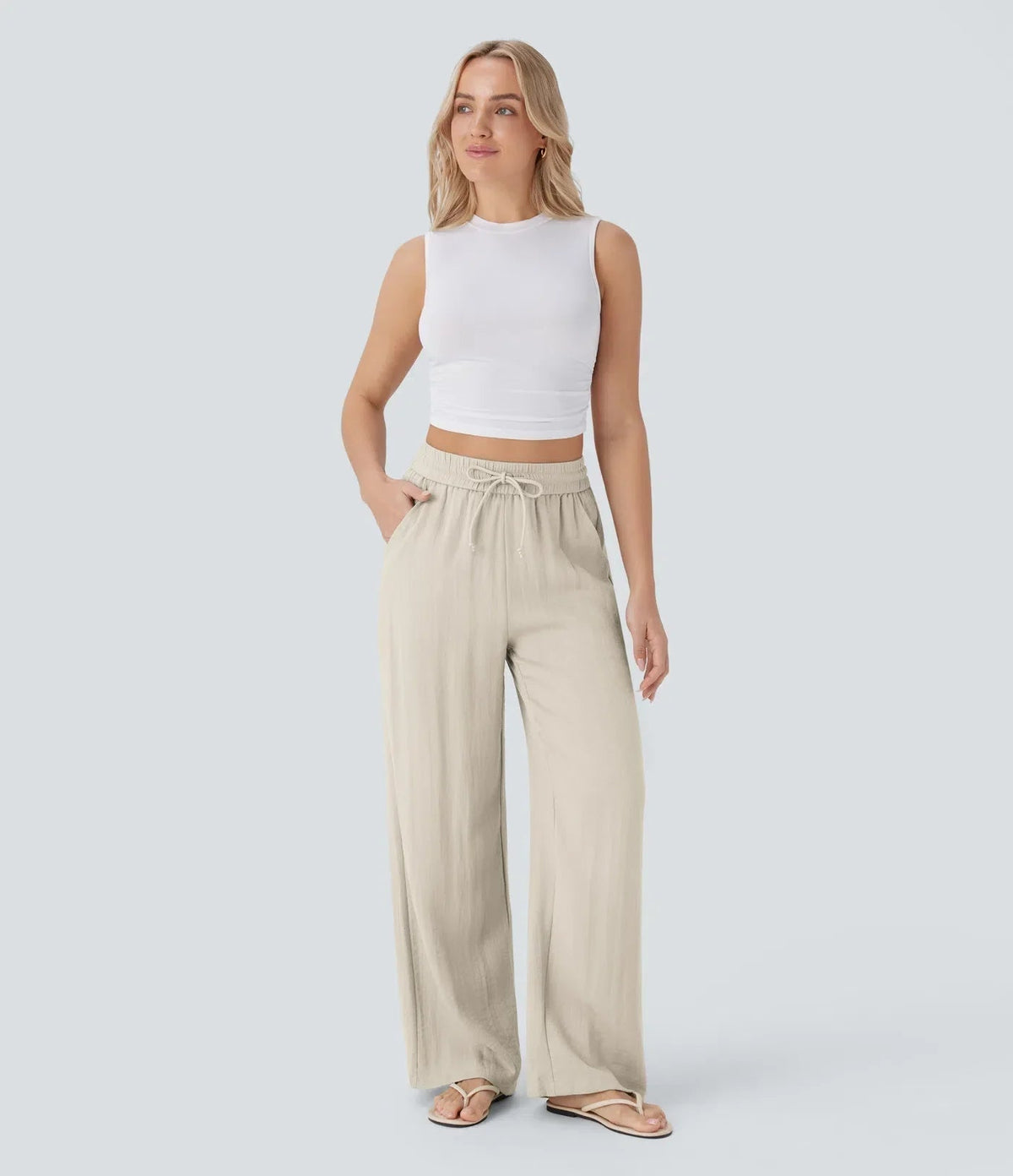 Zafeiria Elegante Leinenhosen