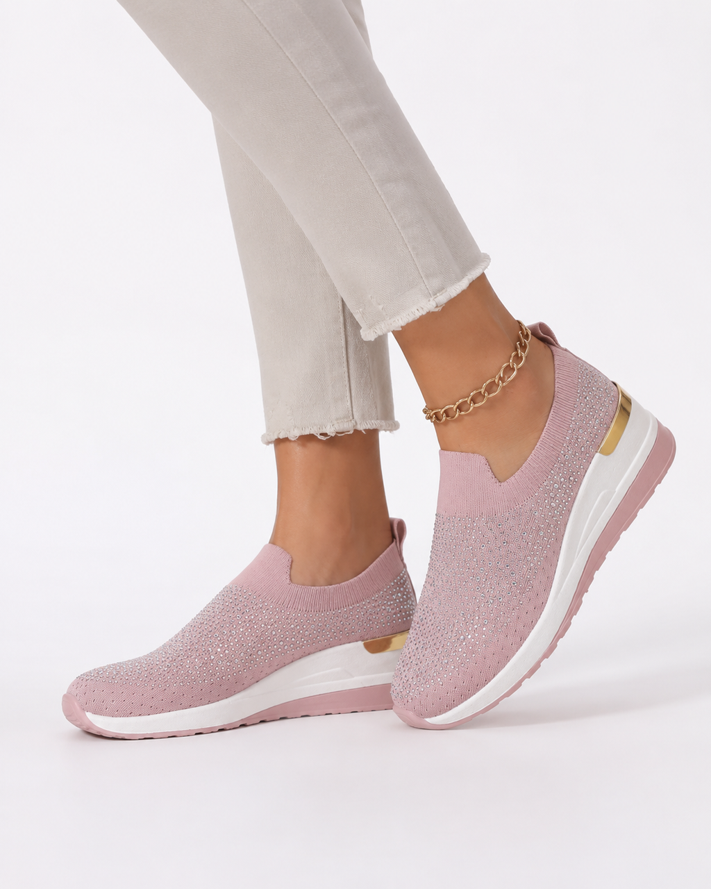 Keira | Strass Casual Damen Sneaker Atmungsaktiv und Leicht