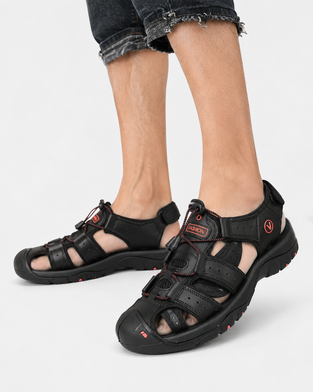 Kaufberg | Sommer Herren Sandalen Echtes Leder