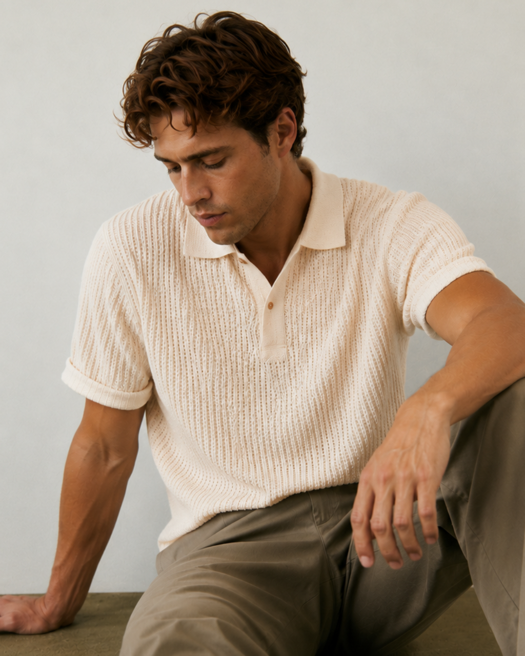 Feinton Herren Polo-Shirt