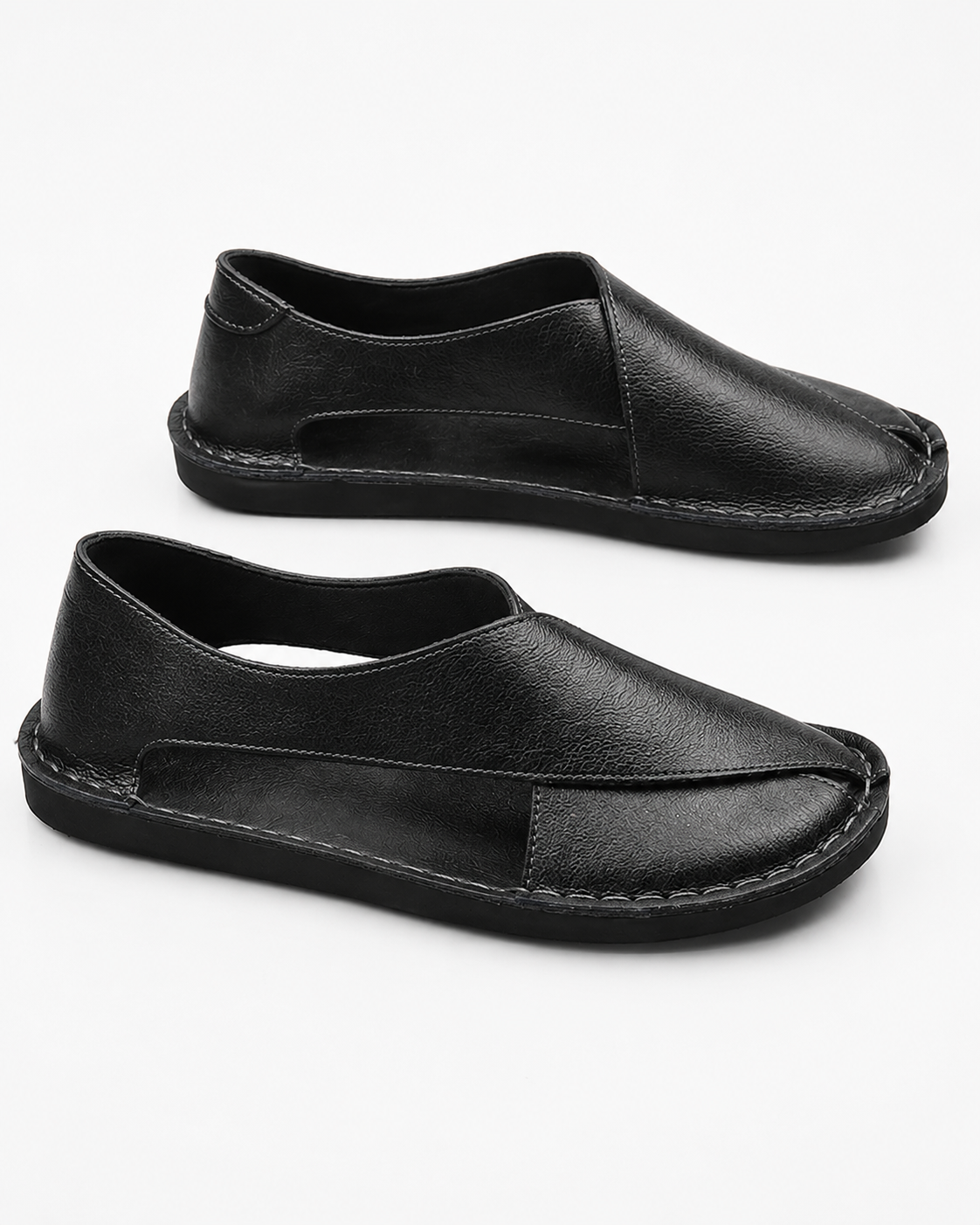 Jonah | Herren Freizeit Leder Slipper Geschlossene Zehen Sandalen