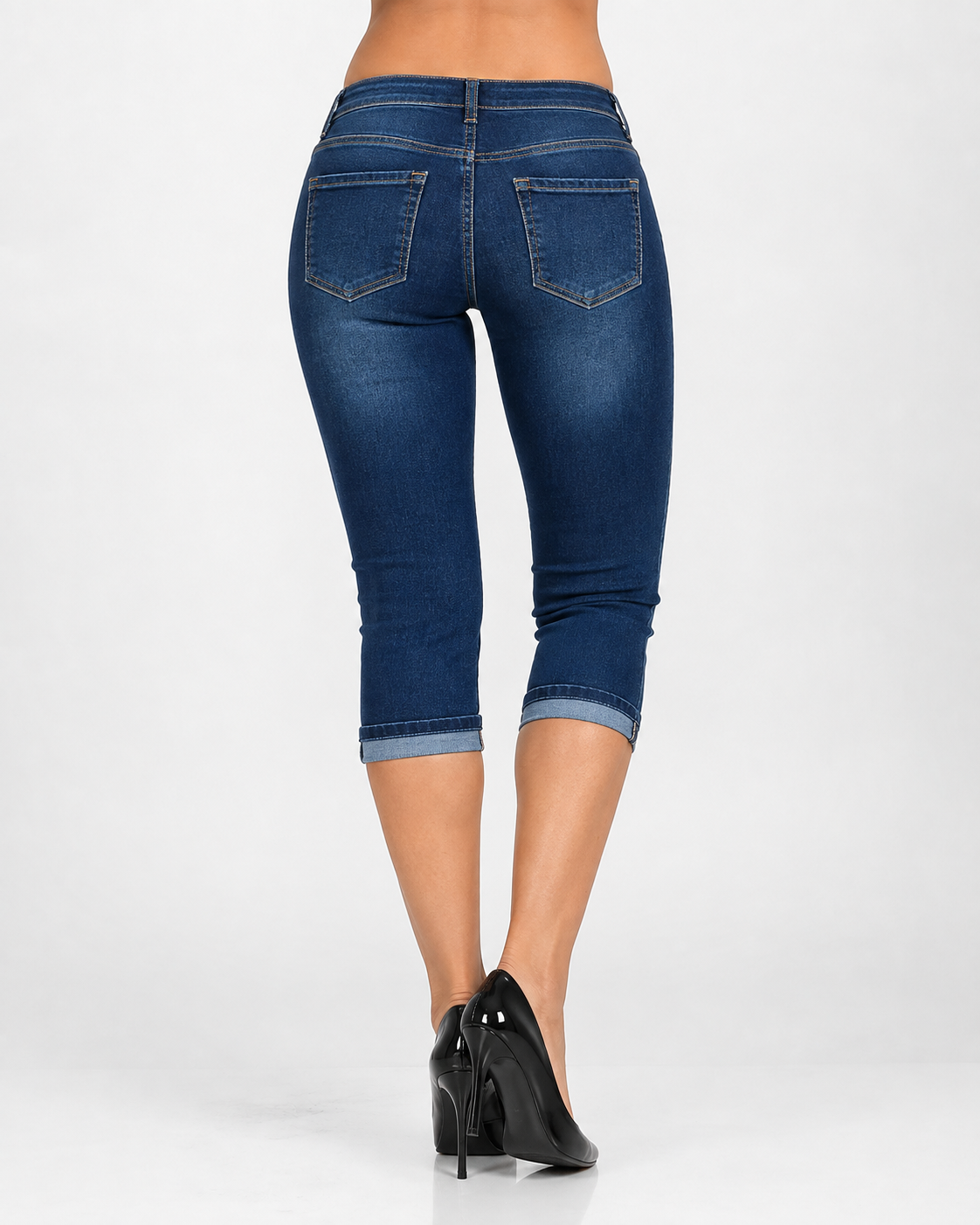 Isadora | Sommer Slim Fit Vielseitige Damen Denim Capri-Hosen