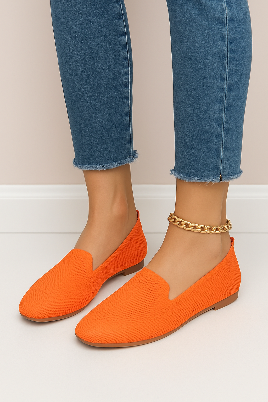 Kaufberg| Damen Slipper-Loafer aus Strick für Arbeit & Freizeit