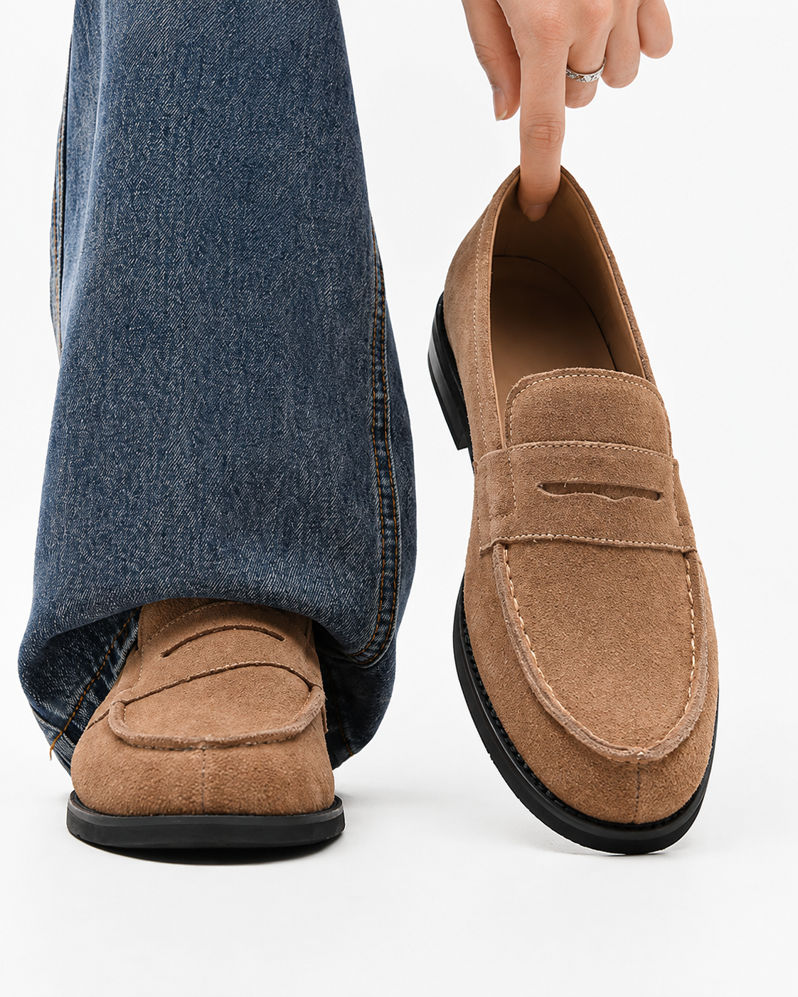 Greyson | Herren Flachboden Kunstwildleder Slipper Sommer Loafers