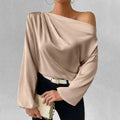 Alelaaya | Elegante Asymmetrische Satinbluse