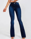 Damen Enganliegende Bootcut-Jeans
