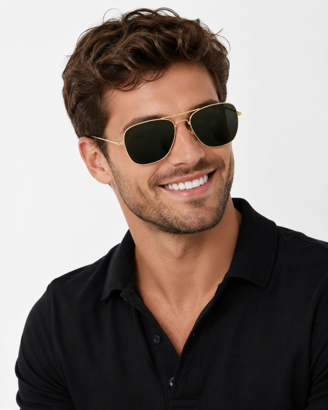 Kaufberg | Quadratische Sonnenbrille Metallrahmen Outdoor UV400
