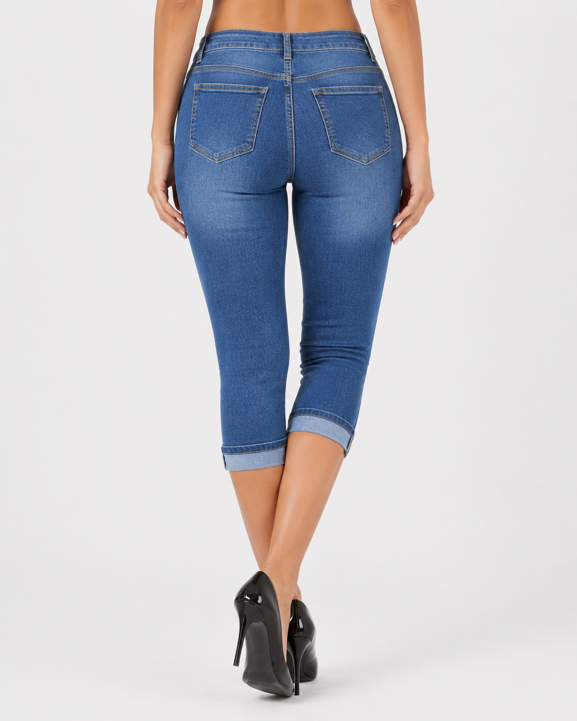 Isadora | Sommer Slim Fit Vielseitige Damen Denim Capri-Hosen