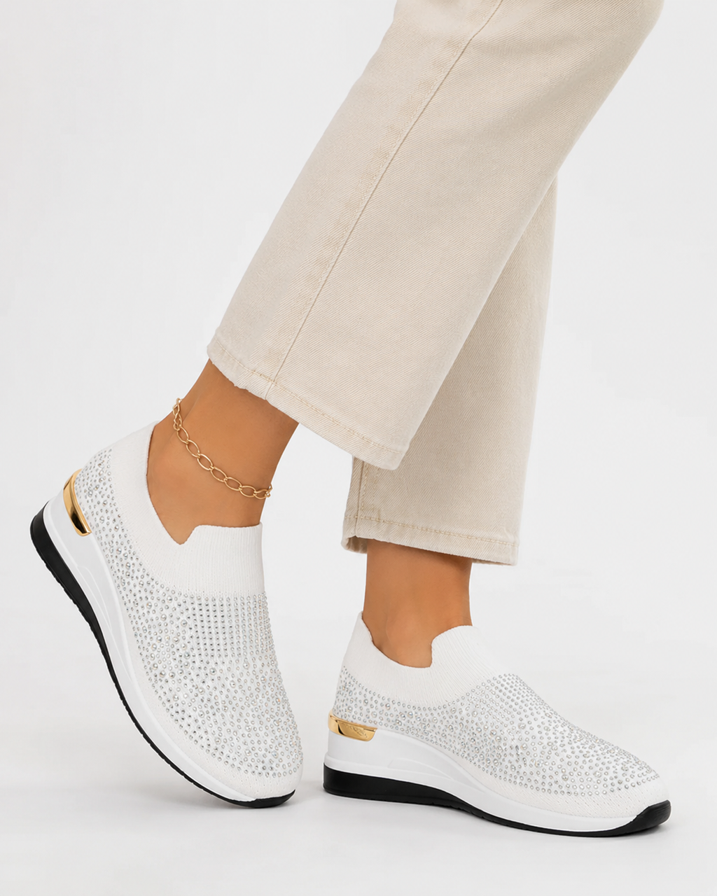 Keira | Strass Casual Damen Sneaker Atmungsaktiv und Leicht