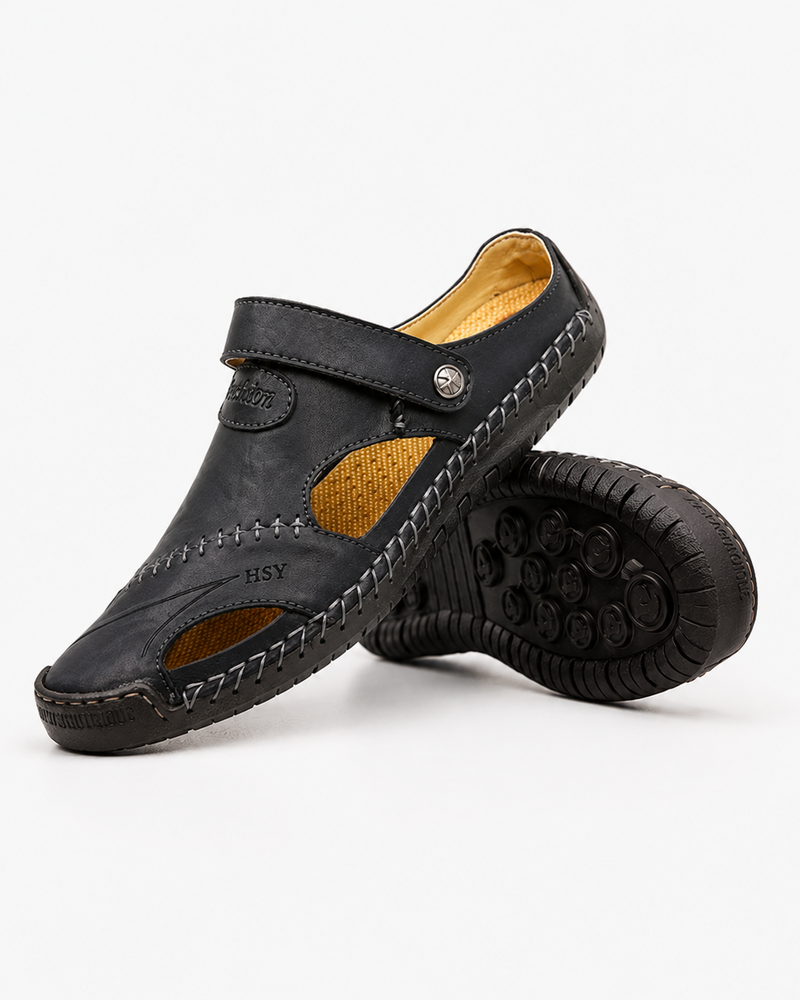 Kaufberg | Echtes Leder Sommer Strand-Slipper
