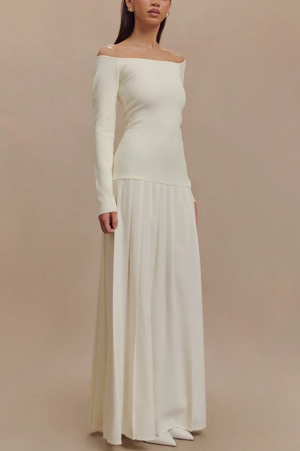 Tiaraora | Retro-Maxikleid mit Bardot-Ausschnitt