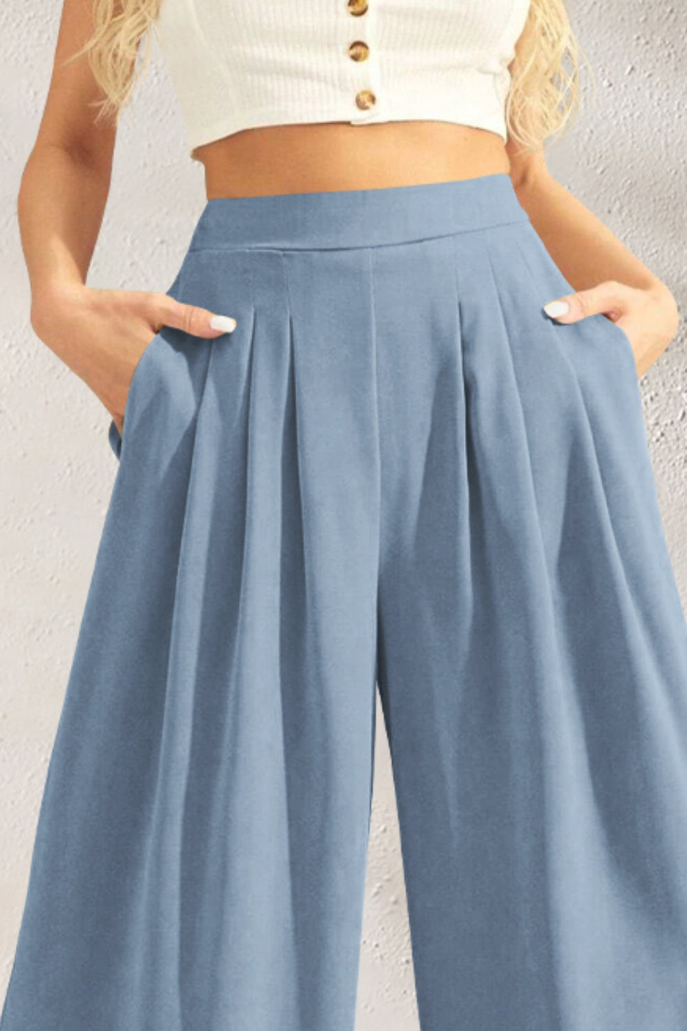 Clnaora | Weite Hose mit Hohem Bund