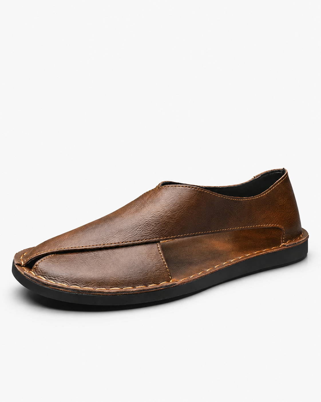 Jonah | Herren Freizeit Leder Slipper Geschlossene Zehen Sandalen