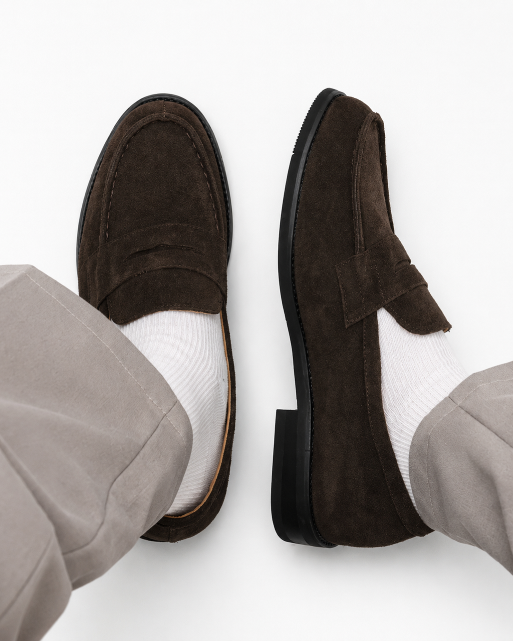 Greyson | Herren Flachboden Kunstwildleder Slipper Sommer Loafers