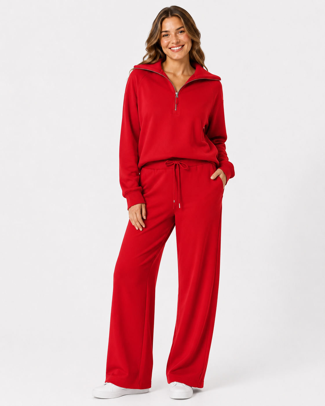 Cassidy | Damen Sweatshirt Weite Hosen Set