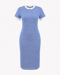 Coley | Gestreiftes Midi T-Shirt-Kleid mit Taschen