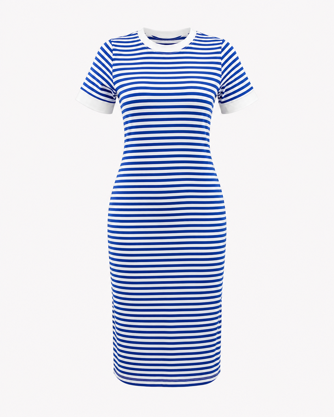 Coley | Gestreiftes Midi T-Shirt-Kleid mit Taschen