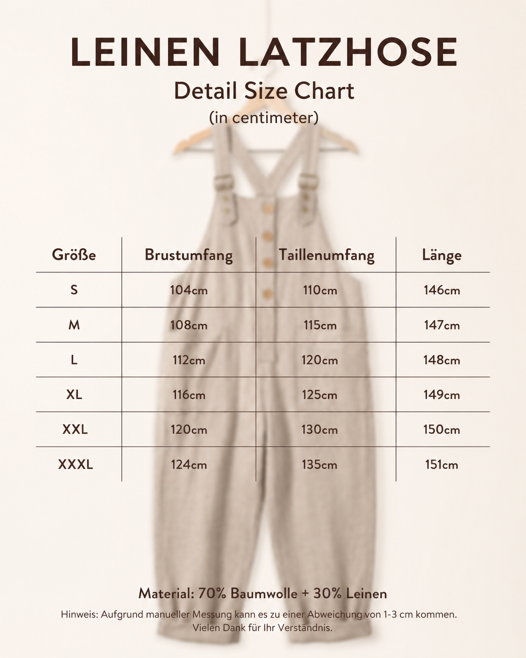 Kaufberg | Leinen Latzhose Overall