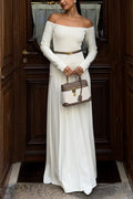 Tiaraora | Retro-Maxikleid mit Bardot-Ausschnitt