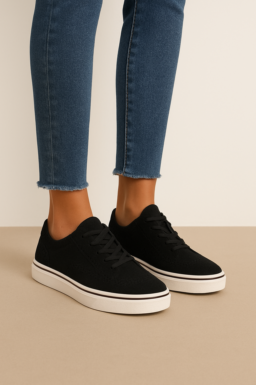 Kaufberg| Damen Sneaker zum Schnüren mit flacher Sohle für Sommer & Freizeit