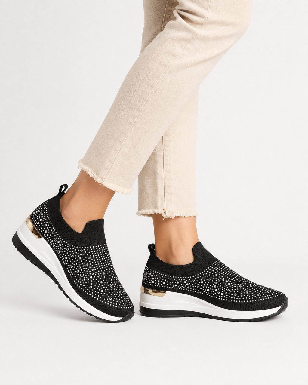 Keira | Strass Casual Damen Sneaker Atmungsaktiv und Leicht