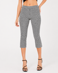 Punktmuster Slim Fit Cropped Hose
