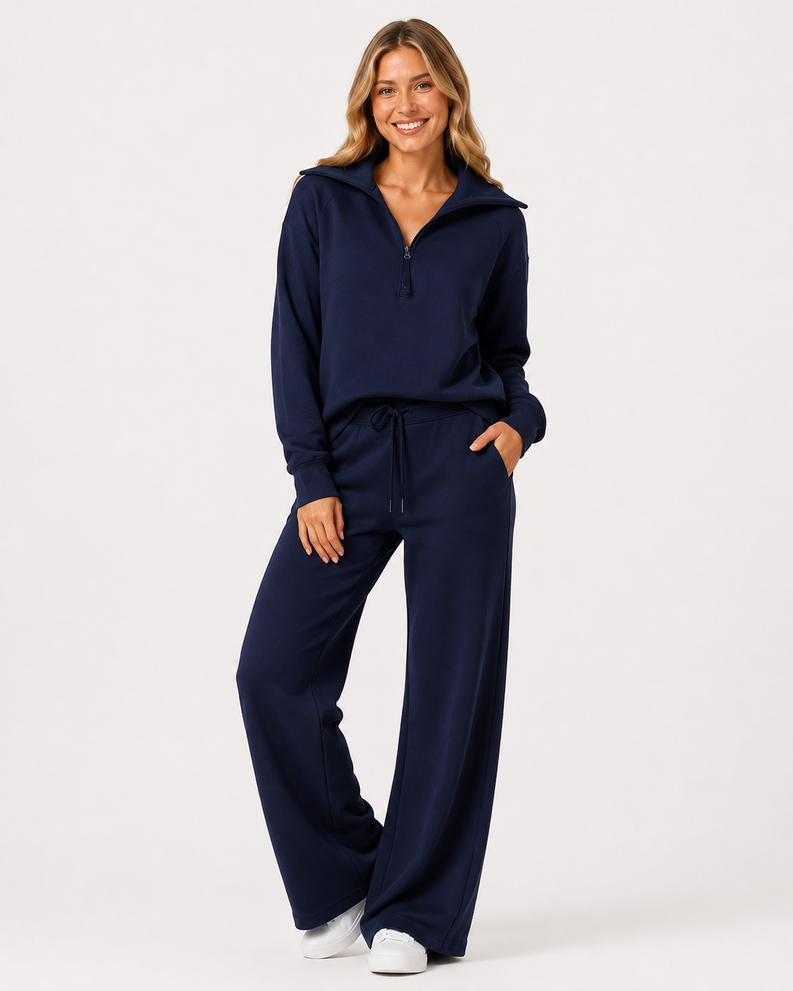 Cassidy | Damen Sweatshirt Weite Hosen Set
