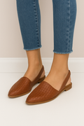 Kaufberg| Damen Lederslipper mit Flechtstruktur für Arbeit & Freizeit