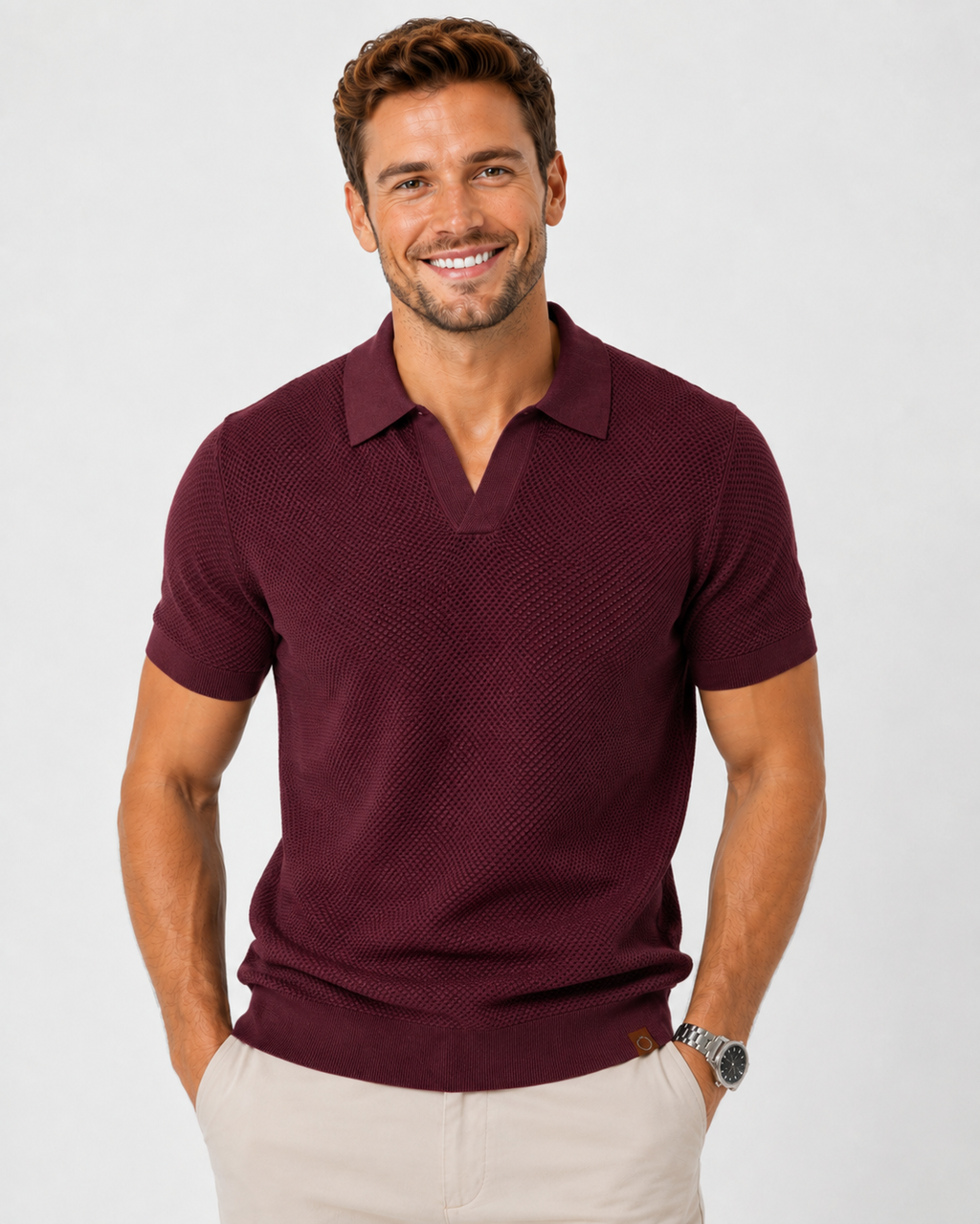 Kaufberg | Herren Kurzarm Strick Polo