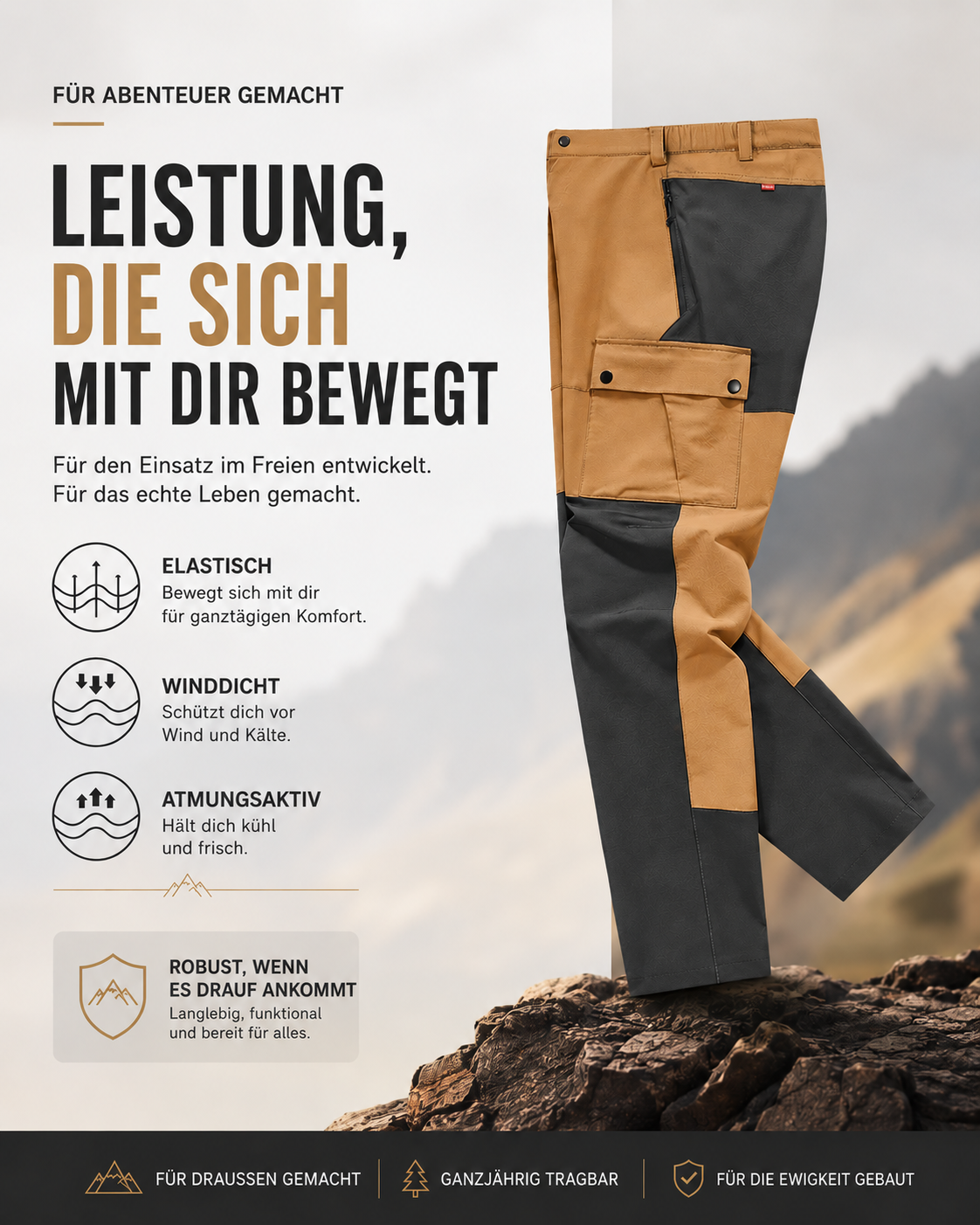 Kaufberg | Schnell trocknende Wanderhose