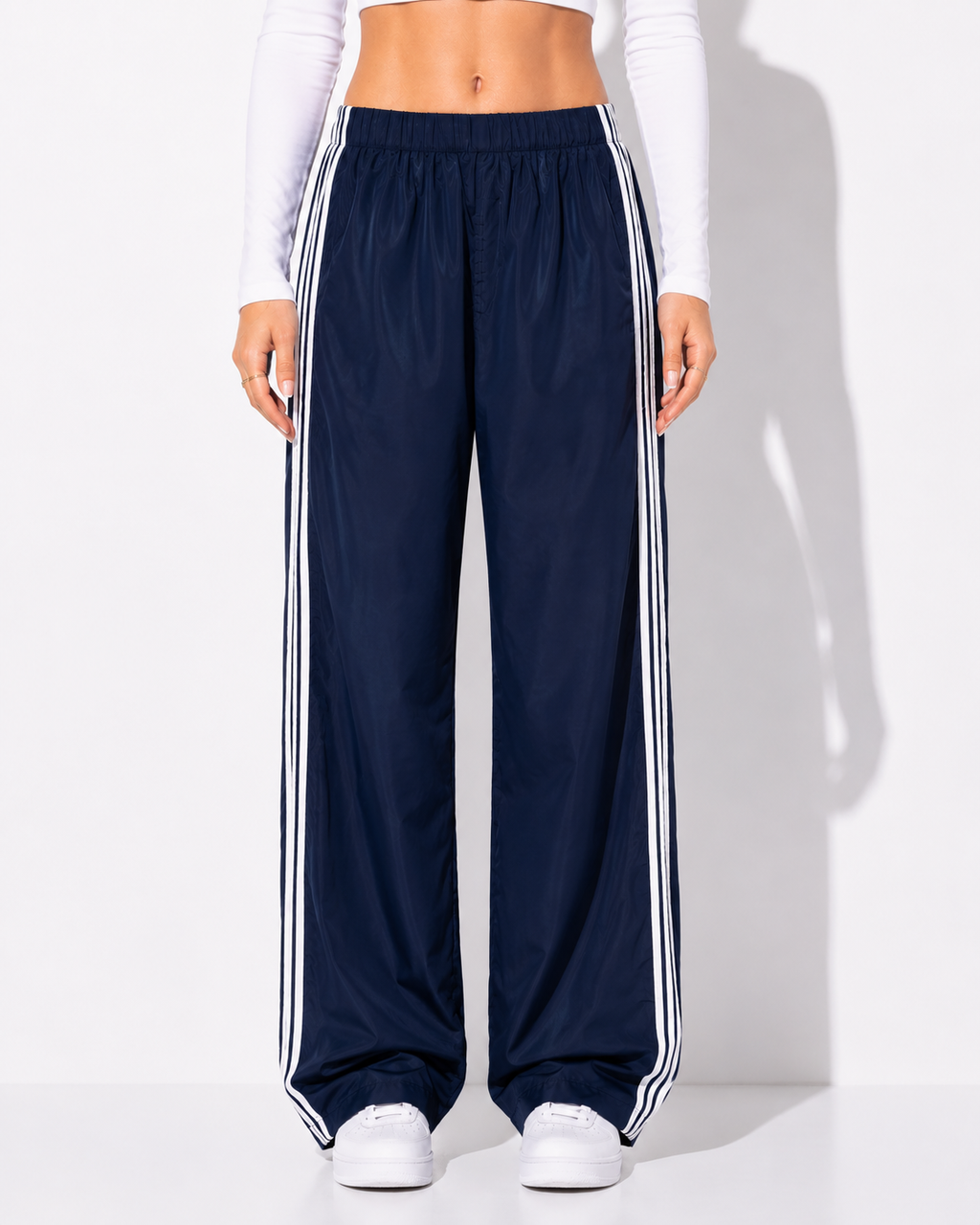 Gestreifte Jogginghose für Frauen Vintage Y2K Elastischer Bund