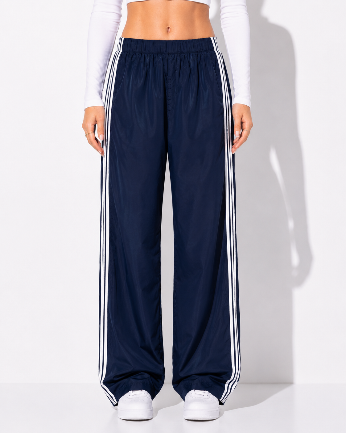 Gestreifte Jogginghose für Frauen Vintage Y2K Elastischer Bund