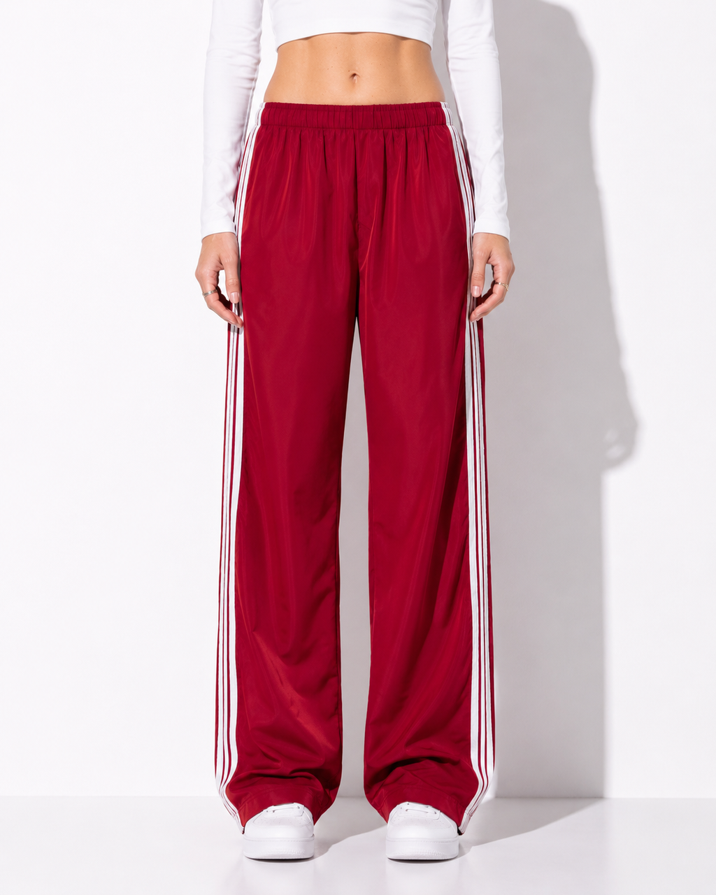 Gestreifte Jogginghose für Frauen Vintage Y2K Elastischer Bund