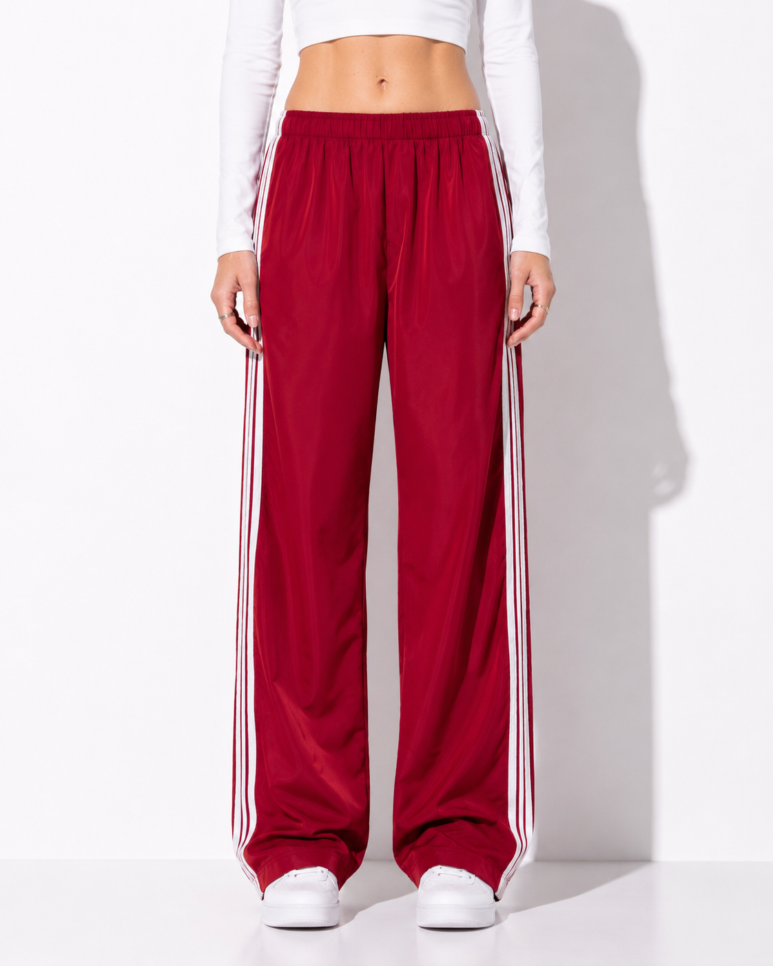 Gestreifte Jogginghose für Frauen Vintage Y2K Elastischer Bund