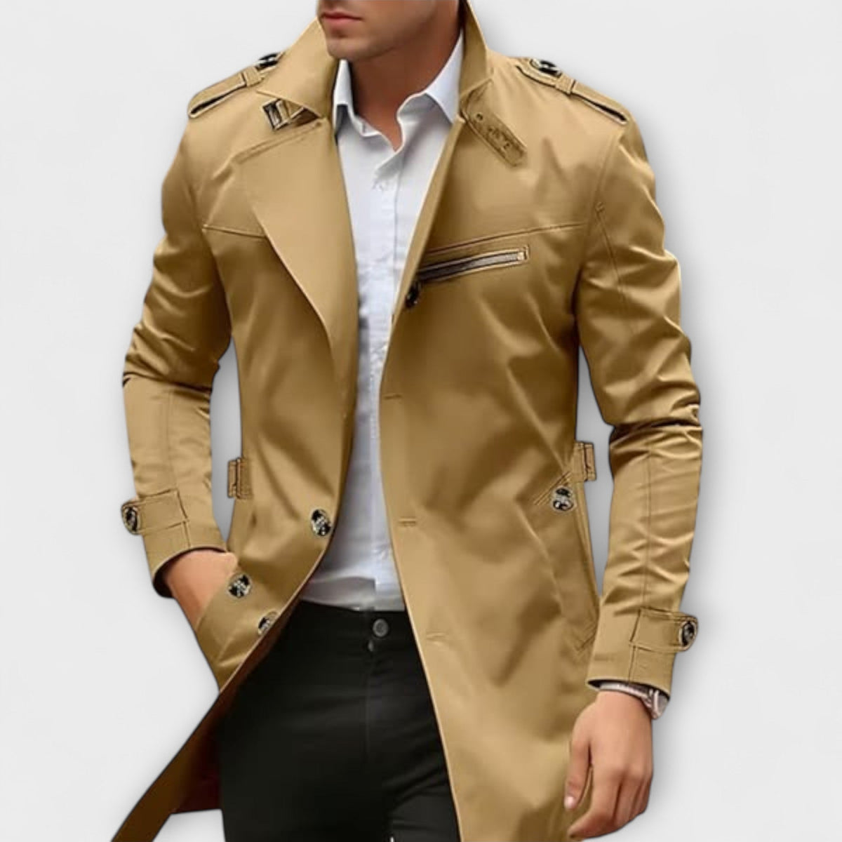 Jonelen | Klassischer Herren-Trenchcoat in Beige