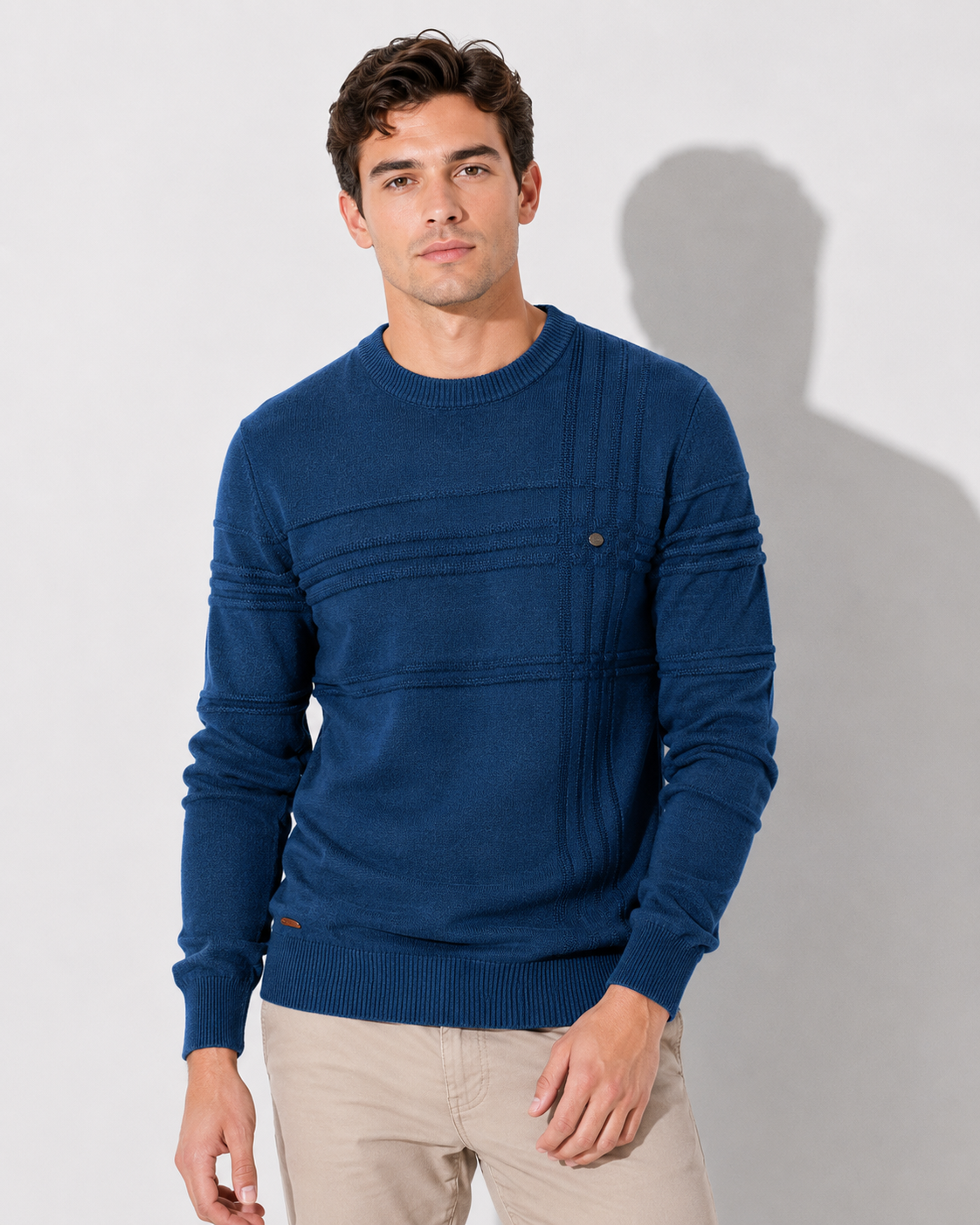 Caranr | Stilvoller Herrenpullover mit Karodesign