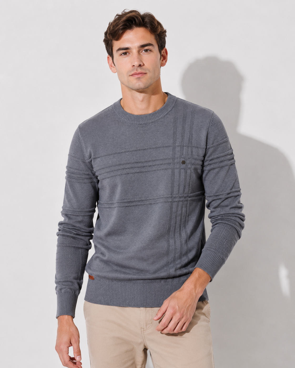 Caranr | Stilvoller Herrenpullover mit Karodesign