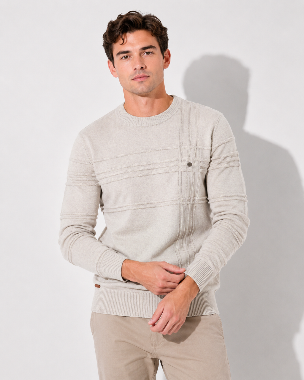 Caranr | Stilvoller Herrenpullover mit Karodesign
