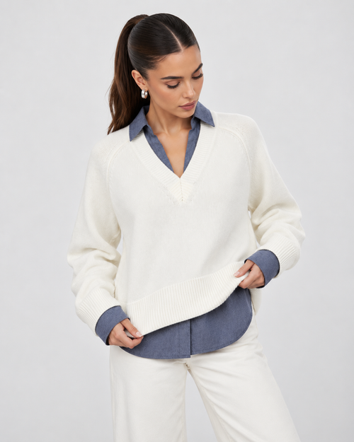 Carrie Damen Strickpullover – Weicher Pullover aus Mischgewebe